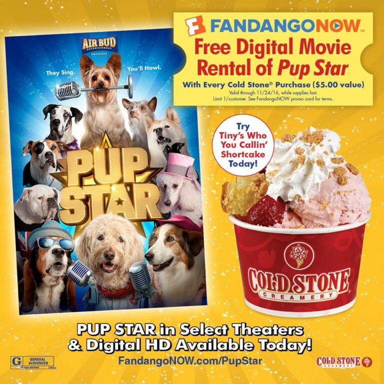 Watch Pup Star Free at Cold Stone Creamery