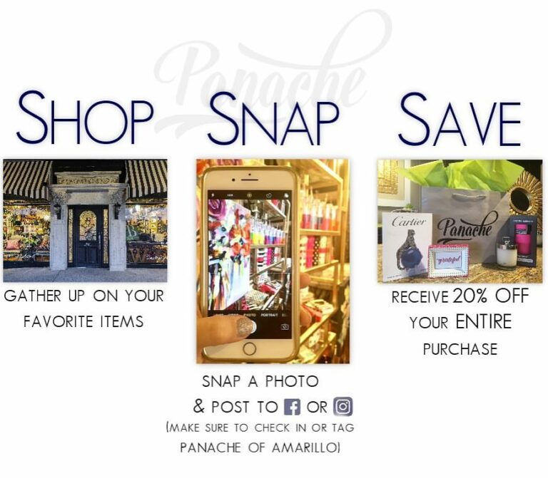 Snap, Share and Save at Panache